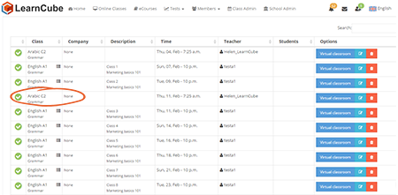 Enrolling a Student in a Virtual Class.}