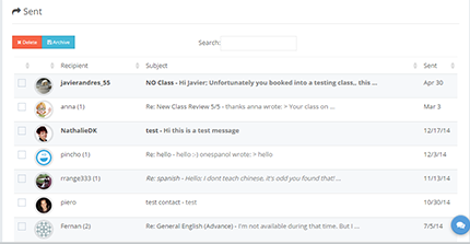 learncube-sent messages page