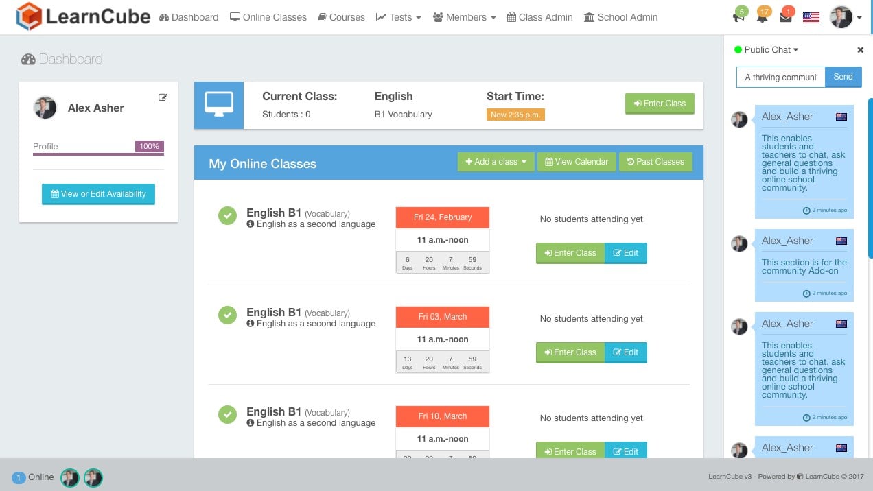 online language school platform software