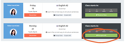 learn cube -fully booked spots