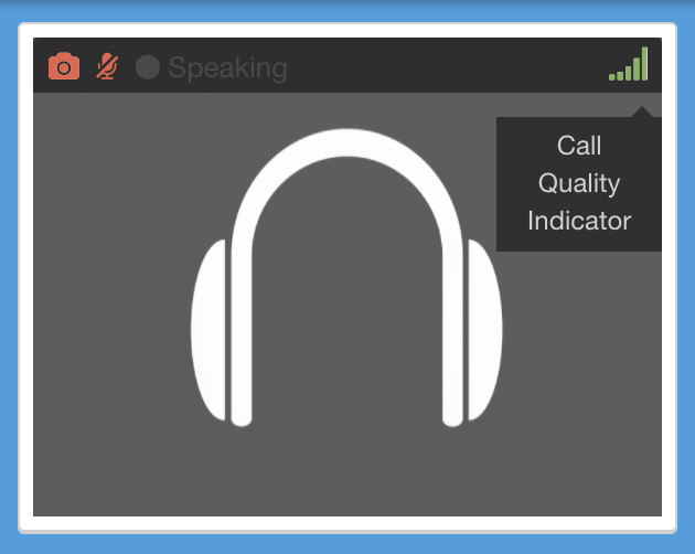 Webrtc quality of call indicator